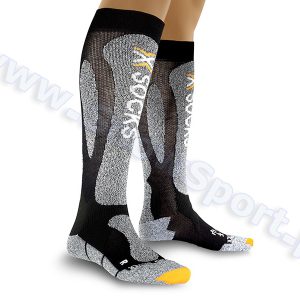 Skarpety X-Socks Ski Carving Silver black grey melange najtaniej